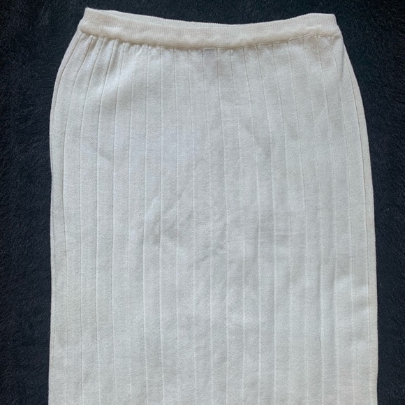 Vintage Jason Maxwell Off-White Acrylic Pencil Skirt Sz M NWOT RN #34570 - Picture 2 of 8